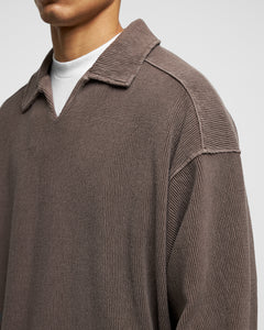 DRILL TOP - WASHED BROWN